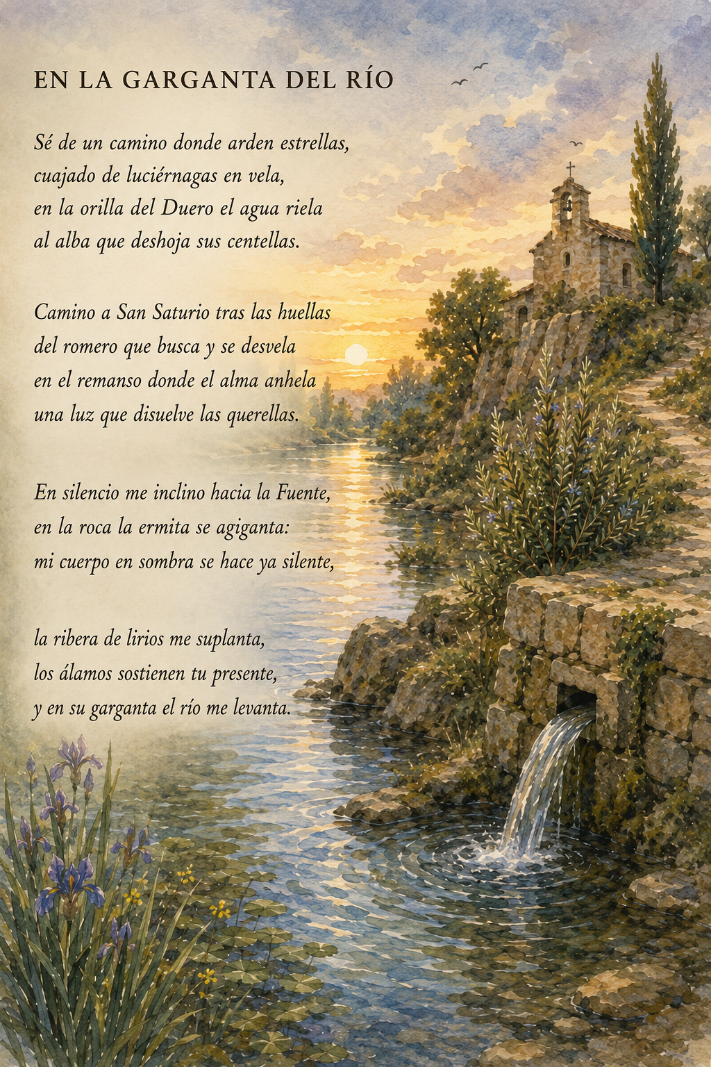 Primer premio del XIV Certamen Literario «Un Soneto para Soria» del Círculo Amistad Numancia de Soria.